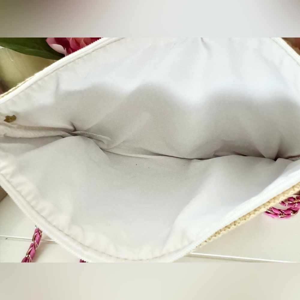 Dior Raffia Cosmetic Bag / Clutch - Picture 4 of 10